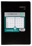 DayMinder Recycled Monthly Planner, 8 x 11 Inches, Black, 2012 (G470-00)