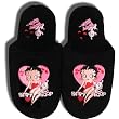 Betty Boop "Sweetheart Pose" Women's Black Terrycloth Slippers