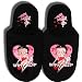 Betty Boop "Sweetheart Pose" Women's Black Terrycloth Slippers
