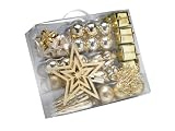 GKI/Bethlehem Lighting Trim-A-Tree 85-Piece Shatterproof Ornament Set, Gold