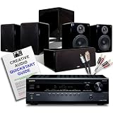 Onkyo Tx sr308 3d Ready Av Receiver black Mj Acoustics Xeno 51 Speakers gloss Black Creative Audio £90 Cable Bundle see Below For Details Creative Audio Quickstart Guide 2 Year Guarantee