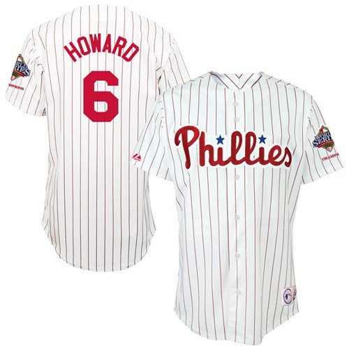 Buy Majestic Philadelphia Phillies 2008 World Series Champions #6 Ryan Howard White Championship Patch... by Majestic