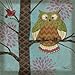 Whimsical Fantasy Owl Poster Set Blue, Green and Brown by Paul Brent; 4-12x12