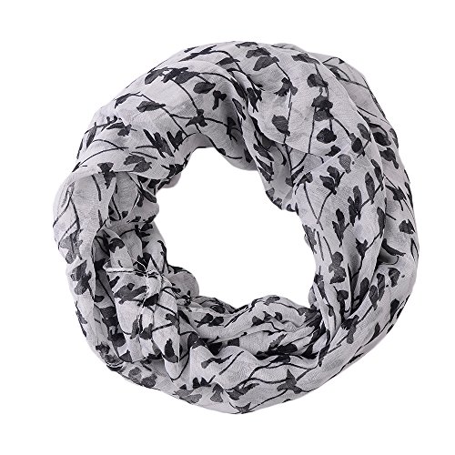 Pop Fashion Women's Bird Printed Infinity Scarf with Pattern - Summer and Fall Scarf