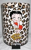 Betty Boop Tin Can with Pop Up Cover trash can storage