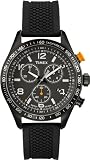 Timex Men's T2P043KW Ameritus Chronograph Black Dial, Black Silicone Strap Watch