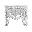 Heritage Lace Victorian Rose 60-Inch Wide by 48-Inch/34-Inch Drop 1-Piece Swag, Ecru