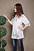Ashir Aley Embroidered Peasant Dressy Tops 3/4 Sleeve Mexican Blouse