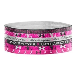 Womens Under Armour Graphic Mini Headbands, Black/Cerise/Oxford , One Size