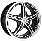 MPW Series MP109 Black Wheel with Machined Face and Lip (17x7