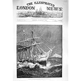 1876 北極の探険の船 H.m.s。 注意深い氷の海
