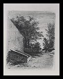 Adolf Friedrich Erdmann of Menzel (Follow &Acirc;&raquo;Radir tests," The Court of the sinkhole, the first condition) White Wood-Mounted Art Poster Print - 13" X 19"