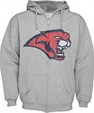 Houston Cougars Grey Distressed Mascot Full Zip Hooded Sweatshirt