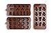 Candy Molds Silicone, Chocolate Jello and Ice Molds, 3-Pack Set, Non-Stick with Choice of Three Colors, Brown, Purple or Green, 3 Designs Per Pack, Animals, Swirls and Flower Patterns