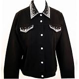 Christine Alexander Black Colored Denim and Spandex Jacket Accented With Swarovski Crystals... 