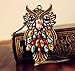 Antique Alloy with Colour Crystal Owl Long Pendant Bronze Necklace, Set of 3 (Set of 3 Owl)