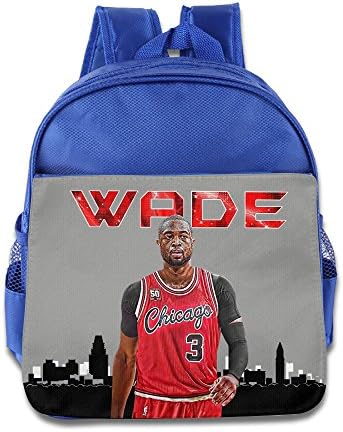 WXIANGL Kid's Dwyane Wade Chicago Bulls 3# School Backpacks/Bags For Unisex RoyalBlue