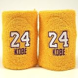 1 PAIR OF KOBE BRYANT #24 LOS ANGELES LAKERS WRISTBANDS SWEATBANDS