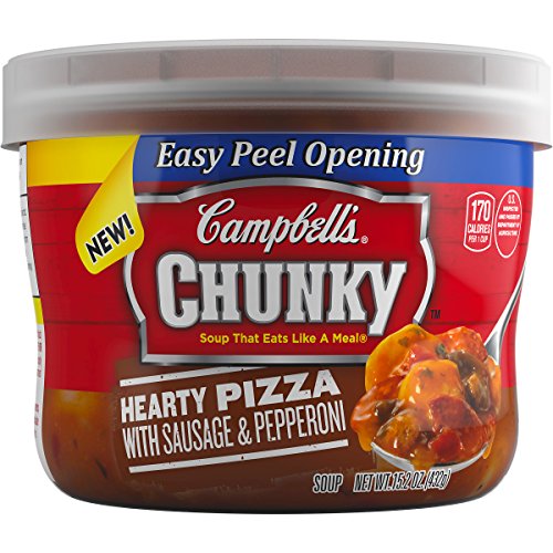 Campbell's Chunky Soup, Hearty Pizza with Sausage & Pepperoni, 15.2 Ounce (Pack of 8) Campbell's Chunky Soup, Hearty Pizza with Sausage & Pepperoni, 15.2 Ounce (Pack of 8)
