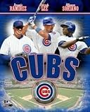 Aramiz Ramirez, Derek Lee and Alfonso Soriano Chicago Cubs MLB 8x10 Photograph 2007 Big 3 - CLOSEOUT
