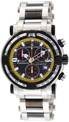 Chase-Durer Men's 224.2BY-BRA Trackmaster Pro Chronograph 2nd Edition Stainless Steel and Black Ion-Plated Watch