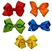 Greatlookz Fashion Solid Color Extra Large Grosgrain Ribbon Bow Set of 5