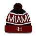 NBA Miami Heat '47 Brand Calgary Cuff Knit Hat with Pom, One Size, Black