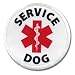 SERVICE DOG Assistance Animal Red Medical Alert Symbol 3 inch Sew-on Patch