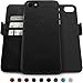 Dreem Fibonacci 2-in-1 Wallet-Case for iPhone 8-Plus & 7-Plus, Magnetic Detachable Unbreakable TPU Slim-Case, Wireless Charge, RFID Protection, 2-Way Stand, Luxury Vegan Leather, Gift-Box - Black