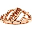 14K Rose Gold Mother's Ring - 3 Gemstone -- YOU CHOOSE THE COLORS!