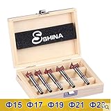SHINA 　木工用ボアビット5本セット　木工ドリル　 穴あけ 　ドリルビットセット　タングステンカーバイド　面取り　彫刻　工業用グレード (KKQ-I15-23)