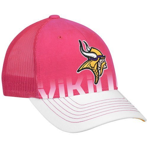 Reebok Minnesota Vikings Ladies Pink-White Breast Cancer Awareness Adjustable Mesh Hat