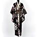 Shanghai Tone® Deluxe Kimono Robe Yukata Japanese Dress w/ Obi One Size