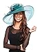 Polka Dot Wide Brim Organza Derby Hat with Jewel Accents