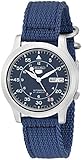 Seiko Men's SNK807 Seiko 5 Automatic Stainless Steel Watch with Blue Canvas Band