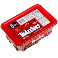 Twizzlers Licorice Twists, Strawberry, 5-Pound Box