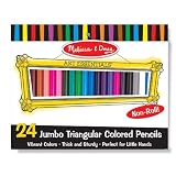 Melissa & Doug Jumbo Triangular Colored Pencils (Set of 24) ~ Melissa & Doug