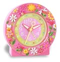 Baby Watch - Réveil Pink garden rose et vert - Mouvement silencieux