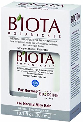 B'IOTA Botanicals Bioxsine Series Herbal Shampoo for Normal/Dry Thinning Hair 10.1 oz