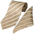 Boston Traveler Mens Striped Tie Hanky Set