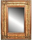 Rustic Log And Twig Accented Wall-Mounted Mirror 24"
