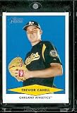 2007 Bowman Heritage Prospects # BHP54 Trevor Cahill (XRC - RC - Extended Rookie Prospect Card) Oakland Athletics - Rookie Baseball Card in a Protective Display Case