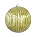 Vickerman 441282-6" Olive Mercury Finish Pumpkin Ball Christmas Tree Ornament (4 pack) (M162414)