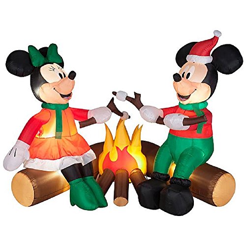CHRISTMAS INFLATABLE DISNEYS MICKEY AND MINNIE MOUSE ROASTING
