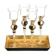Artland Radiance 2-Ounce Cordial with Tray and Gift Box, Set of 4