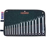 Wright Tool 752 12 Point Metric Combination Wrench Set, 7mm - 22mm (15-Piece)
