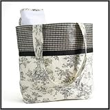 Black Toile Diaper Bag