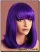 Hollywood_hair4u - Shoulder Length Violet Purple Bob Kanekalon Heat Resistant Synthetic Wig Skin Top