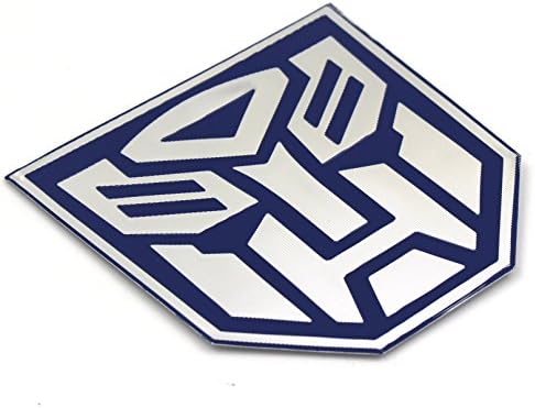10x10 CM Transformers Autobot Metal Sheets 3d Emblem Badge Decal Sticker Aluminum Alloy Foil (Blue)