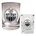 Edmonton Oilers NHL Rocks Glass & Square Shot Glass Set - Primary Logo by Great American Products